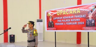 Wakapolres Natuna Pimpin Upacara Kenaikan Pangkat Pegawai Negeri Sipil