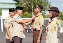 Sekdaprov Kepri Jadi Irup Upacara Perkemahan Pramuka Saka Wira Kartika