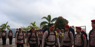 Polres Kepulauan Anambas Laksanakan Apel Pergeseran Pasukan Pam TPS Pemilu 2024
