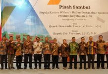 Sekdaprov Adi Prihantara Hadiri Pisah Sambut Kepala BPN Kepulauan Riau