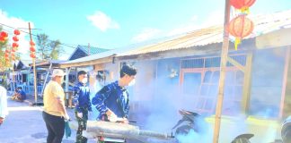 Basmi Sarang Nyamuk, Lanud RSA dan Dinkes Natuna Fogging Rumah Warga
