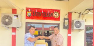 Polres Natuna Serahkan Bingkisan Untuk Petugas KPPS