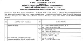 Pemkab Lima Puluh Kota Melalui Pansel Umumkan 3 Besar 6 JPT Pratama