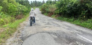 Rusak dan Berlubang, Jalan Penghubung 3 Desa di Natuna Butuh Perhatian Pemerintah