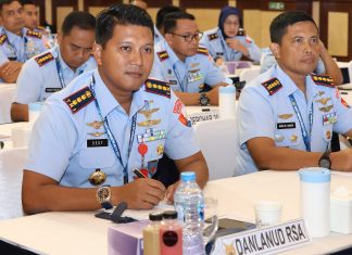 Komandan Lanud Raden Sadjad Natuna Ikuti Rapim TNI AU 2024