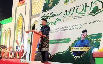 Hadiri Malam Ta’aruf MTQH Tingkat Kabupaten Lingga Ke-X, Ini Pesan Asisten I Jumadi