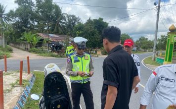 Operasi Keselamatan Seligi 2024, Polres Lingga Berikan Imbauan Kepada Pengguna Jalan