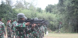 Pertahankan Kemampuan Prajurit, Lanal Lhokseumawe Melaksanakan Latihan Menembak
