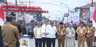 Diwakili Sekda, Bupati Asahan Hadiri Presiden Jokowi Resmikan Jalan Inpres