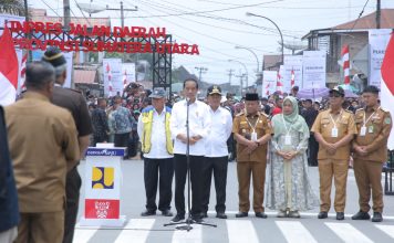 Diwakili Sekda, Bupati Asahan Hadiri Presiden Jokowi Resmikan Jalan Inpres