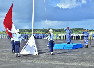 Lanud Raden Sadjad Natuna Gelar Upacara Bendera 17-an