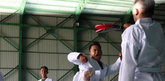 Prajurit Pomau Lanud RSA Natuna Asah Kemampuan Bela Diri