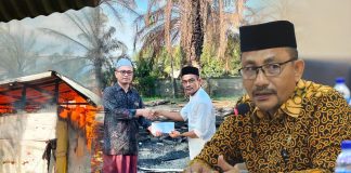 Haji Uma Serahkan Bantuan Paska Kebakaran di Dayah Serambi Mekkah Al Waliyyah