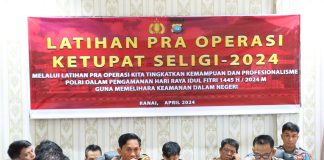 Polres Natuna Gelar Latpraops Ketupat Seligi 2024