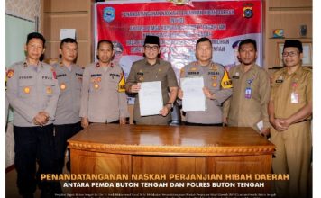Pemkab Gelontorkan Anggaran Hibah Rp5,5 Miliar ke Polres Buton Tengah Untuk Sukseskan Pilkada 2024