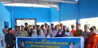 Polres Natuna Sediakan 46 Tiket Mudik Gratis untuk Masyarakat Tujuan Sedanau