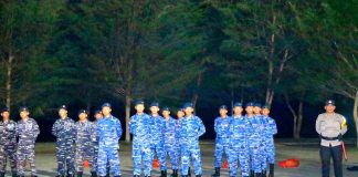 Personel Lanud RSA Natuna Bersinergi dengan Instansi Lain Lakukan Pengamanan Gabungan Malam Takbiran
