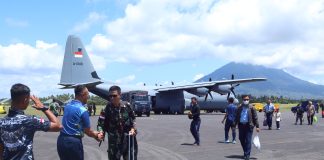 Pesawat TNI AU Bawa Prajurit Lanud Raden Sadjad Natuna Kembali Bertugas Usai Cuti Lebaran