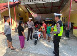 Satlantas Polres Anambas Tertibkan Pengendara Sepeda Listrik Anak Dibawah Umur