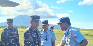 Danlanud RSA Natuna Sambut Hangat Kunjungan Kerja Pangkoarmada I