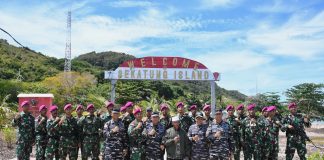 Danlanal Ranai Dampingi Pangkoarmada I Kunjungi Pulau Terluar Natuna
