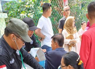 Mahasiswa IKMB Kota Batam Gelar Baksos Penyuluhan dan Pemeriksaan Kesehatan di Tarempa