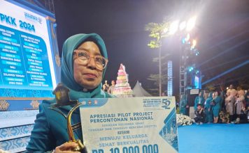 TP PKK Kabupaten Asahan Raih Juara 1 Lomba Pilot Project Desa Tanggap Dan Tangguh Bencana Peduli Keluarga Berkualitas Tingkat Nasional