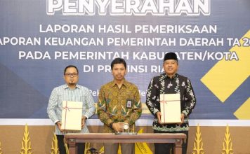 Mantap, Pemkab Siak Kembali Raih Opini Wajar Tanpa Pengecualian ke-13 dari BPK RI