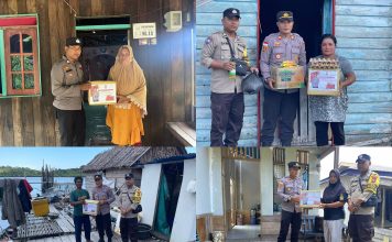 Polsek Senayang Salurkan Bansos dari Kapolda Kepri di 4 Kecamatan