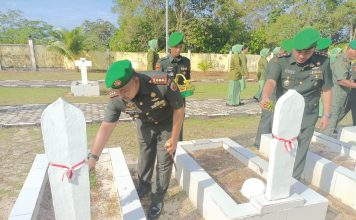 Dandim 0318 Natuna Pimpin Ziarah Nasional Dalam Rangka HUT Kodam I Bukit Barisan ke – 74