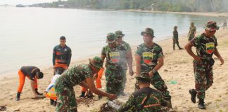 Karya Bakti Kodim 0318/Natuna dalam Rangka HUT Kodam l/Bukit Barisan ke -74