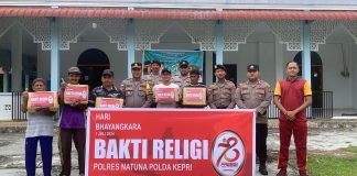 Peringati Hari Bhayangkara ke-78, Polres Natuna Laksanakan Bakti Religi dan Bakti Sosial