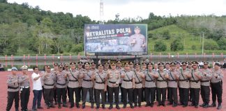 Kapolres Lingga Pimpin Upacara Sertijab dan Pelantikan PJU