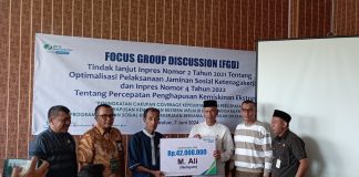 Nelayan Meninggal Dapat Santunan JKM Rp 42 Juta dari BPJamsostek Meulaboh