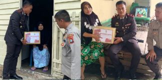 Polsek Dabo Singkep Serahkan Bantuan Sembako untuk Masyarakat