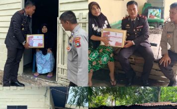 Polsek Dabo Singkep Serahkan Bantuan Sembako untuk Masyarakat