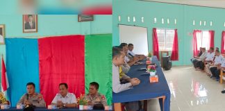 Kapolsek Dabo Singkep Ajak Pemerintah Desa Tanjung Harapan Ciptakan Pemilukada Aman dan Kondusif