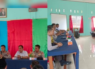 Kapolsek Dabo Singkep Ajak Pemerintah Desa Tanjung Harapan Ciptakan Pemilukada Aman dan Kondusif
