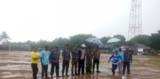 Camat Bakung Serumpun Didampingi Kapolsek Senayang Buka Turnamen Sepakbola Rejai Cup VIII