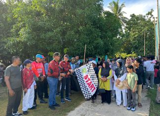 Ratusan Masyarakat Meriahkan Jalan Santai HUT Ke-20 Kecamatan Pulau Laut