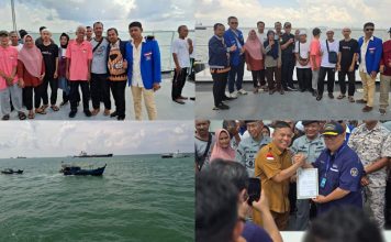 Bersama Bakamla, Ketua HNSI Lingga Jemput 13 Nelayan Kepri di Perbatasan Malaysia