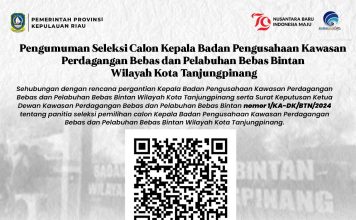 Seleksi Calon Kepala KPBPB Bintan Wilayah Tanjungpinang Dibuka, Pendaftaran Hingga 15 Juli 2024