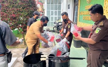 Cabjari Natuna di Tarempa Musnahkan 29 Barang Bukti Berkekuatan Hukum Tetap
