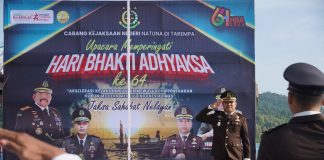 Cabjari Natuna di Tarempa Gelar Upacara Hari Bhakti Adhyaksa Ke-64
