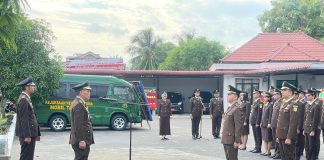 Upacara Peringatan Hari Bhakti Adhyaksa ke-64 di Kejaksaan Negeri Natuna