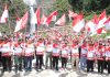 Menjelang Hari Kemerdekaan Republik Indonesia Ke 79, Pemkab Asahan Laksanakan Pengibaran Bendera Merah Putih Di Wisata Alam Air Terjun Ponot