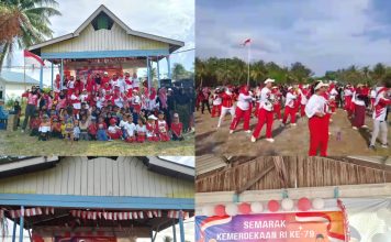 Senam Bersama Meriahkan HUT Ke-79 RI di Desa Pena’ah, Lingga