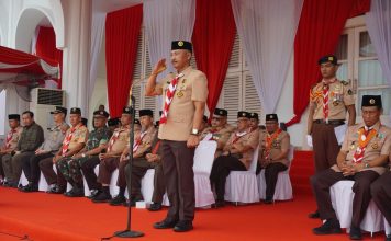 Ketua Kwarda Pramuka Kepri Adi Prihantara Pimpin Upacara Peringatan Hari Pramuka Ke-63