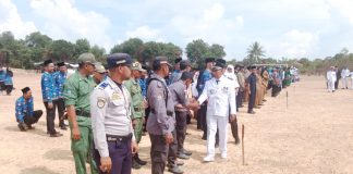 Diikuti Berbagai Elemen Masyarakat, Camat Bakung Serumpun Pimpin Upacara HUT RI Ke-79