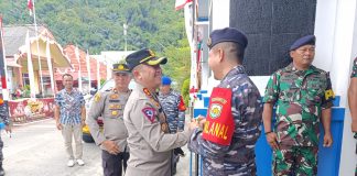 Danlanal Tarempa Menerima Kunjungan Silaturahmi Kapolres Kepulauan Anambas Baru